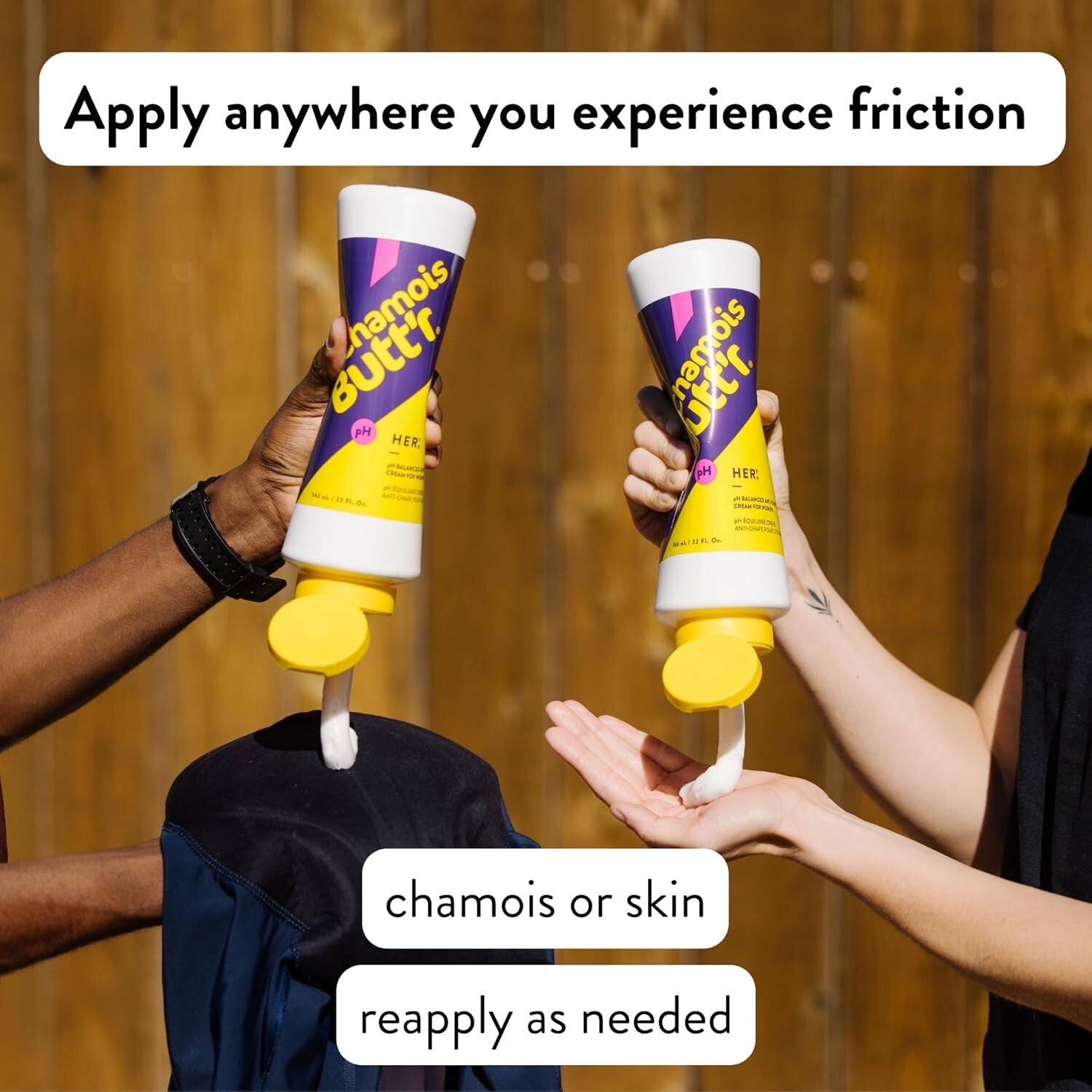 Her' Unscented Anti-Chafe Cream - Moisturizing 32 oz Tube for All Athletes