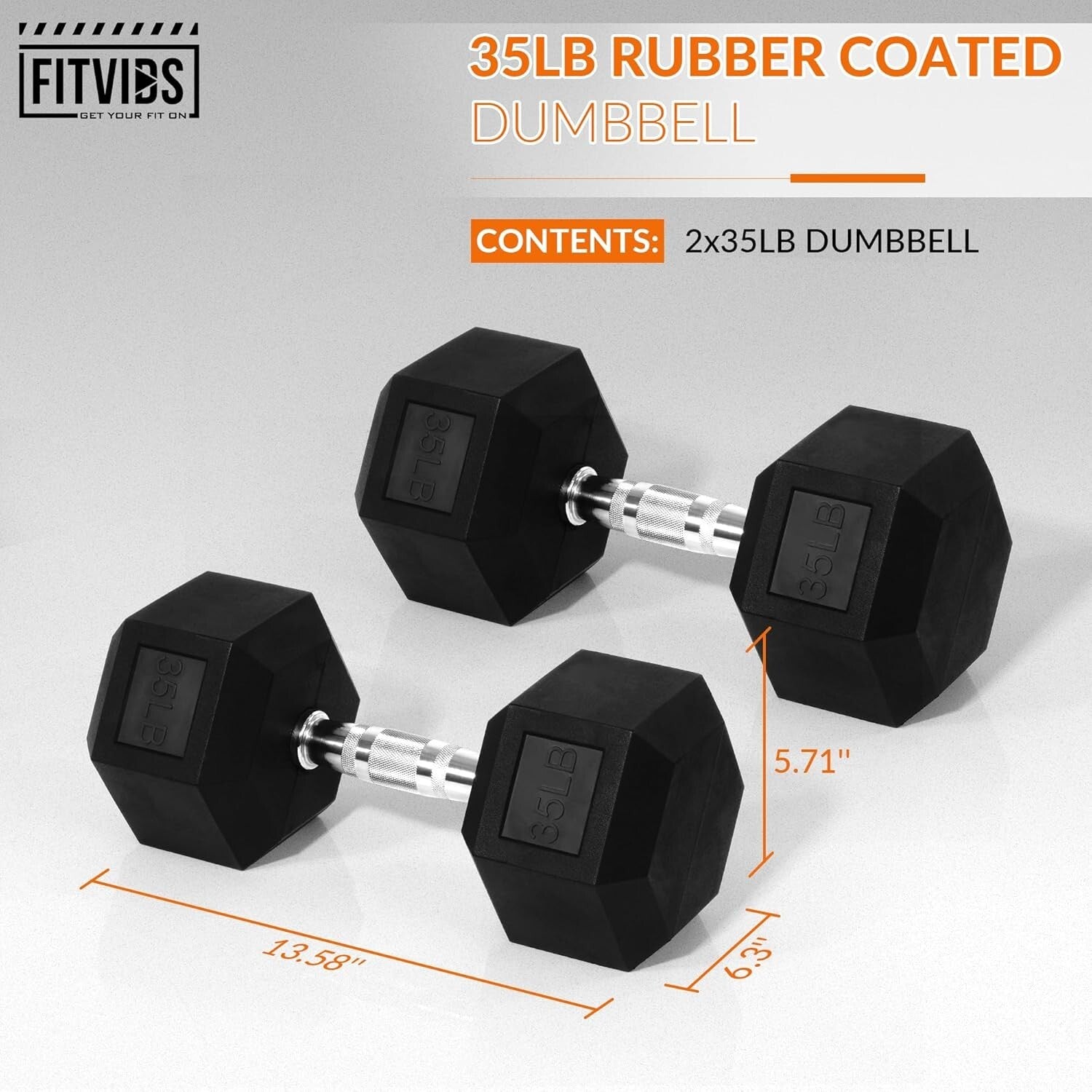 Versatile 35 lb Hex Dumbbells - Ideal for Efficient Muscle Toning and Strength