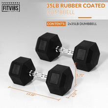 Load image into Gallery viewer, Versatile 35 lb Hex Dumbbells - Ideal for Efficient Muscle Toning and Strength