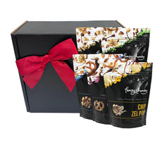 Load image into Gallery viewer, Festive Gourmet Popcorn Assortment - All-Natural Chocolate Flavors in Gift Box