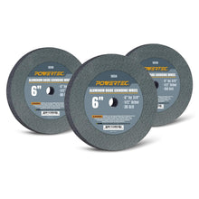 Load image into Gallery viewer, 3-Pack Aluminum Oxide Bench Grinder Wheels, 6 Inch, for Sharpening &amp; Shaping