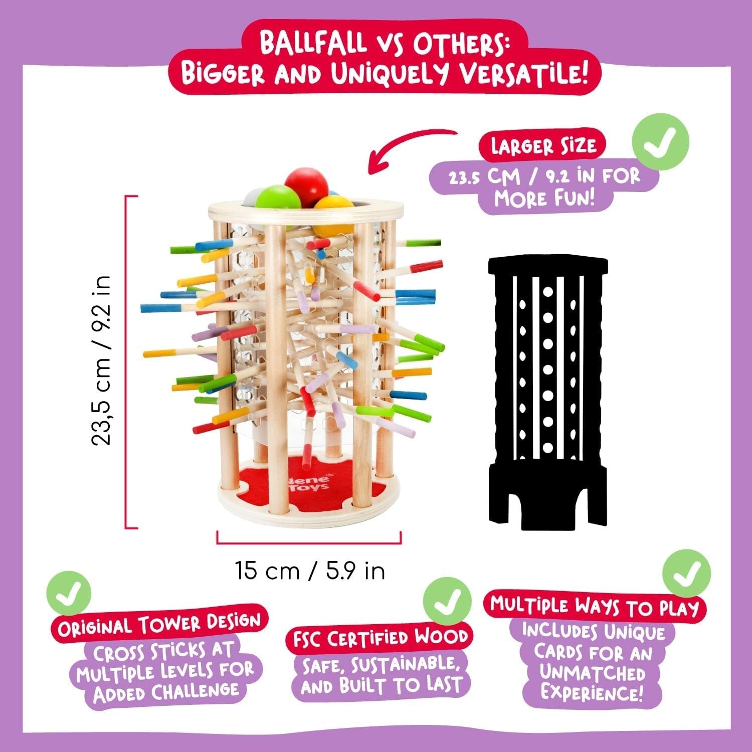 Durable and Safe Jumbo Montessori Game - 4 Modes of Educational Play for Kids