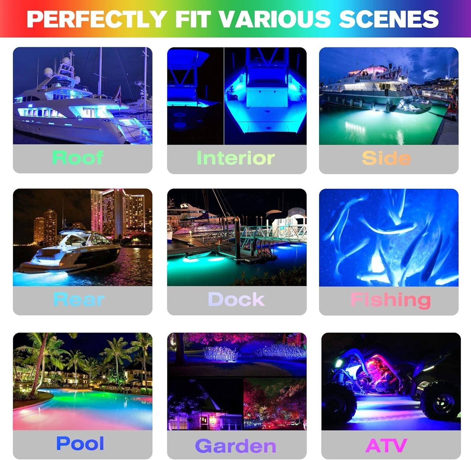 Durable 50W 27 LED Stainless Steel Boat Lights - Marine Waterproof 2PC Set