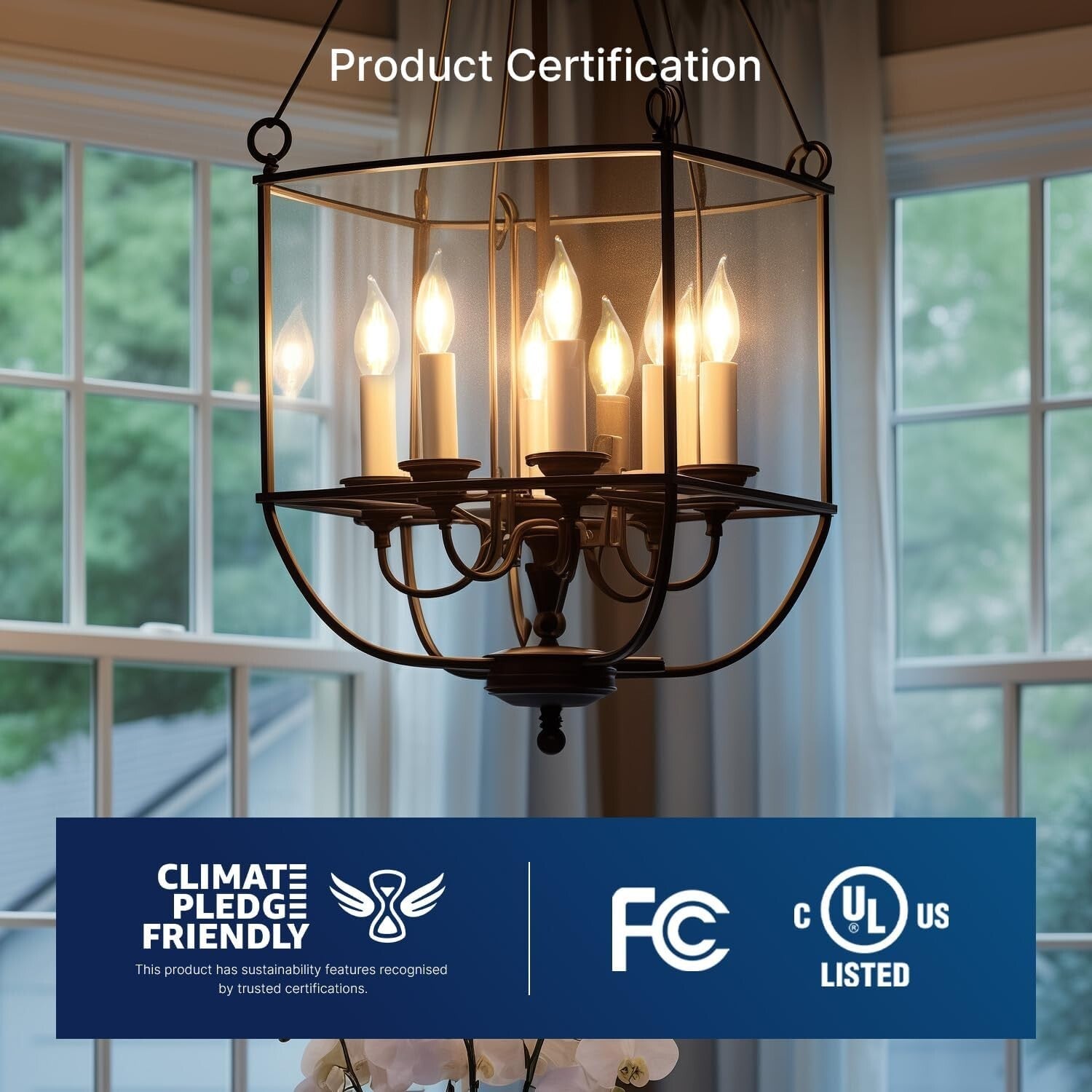 Elegant 24 Pack Dimmable E12 LED Chandelier Bulbs - 40W Incandescent Equivalent