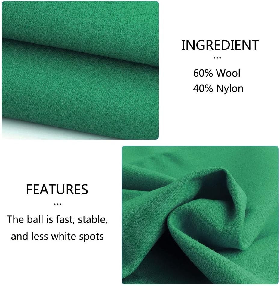 Durable Worsted Blend Pool Table Cloth - Smooth Finish for Advanced Gameplay
