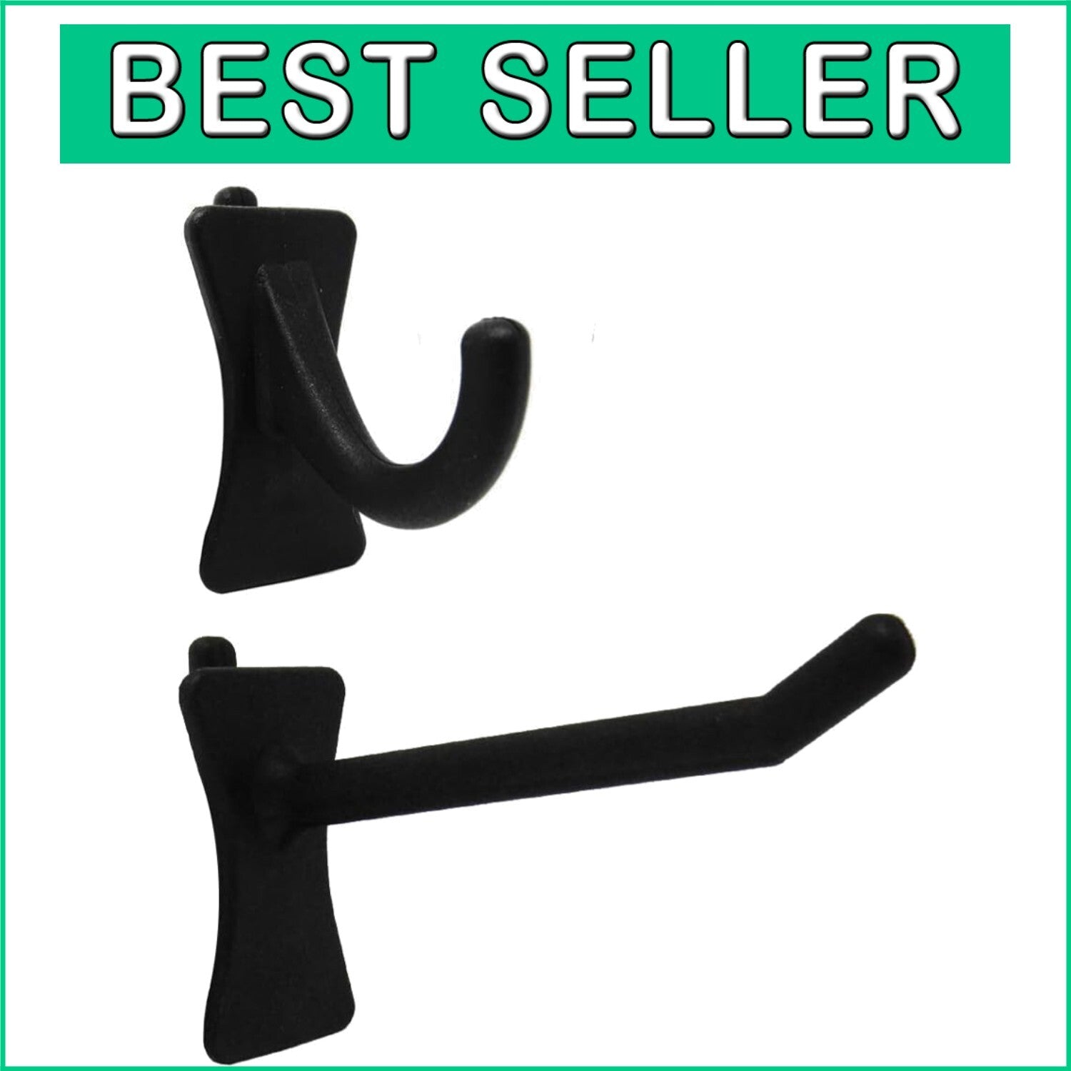 50 Count Matte Black Pegboard Hooks Kit with Patented Snap-Tite—Garage, Kitchen