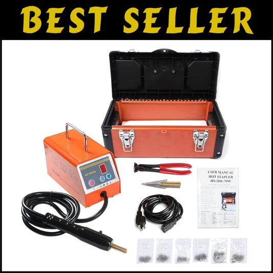 Efficient 5-Level Adjustable Plastic Welding Kit with 600 Staples for Repairs