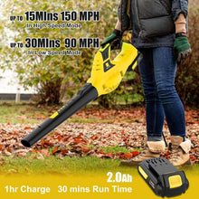 Load image into Gallery viewer, 21V Cordless Handheld Leaf Blower - Lightweight, Fast Charger &amp; Turbo Technology