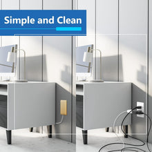 Load image into Gallery viewer, Sleek Gold Outlet Extender 3 Receptacles with Long 8ft Cord &amp; Surge Protection