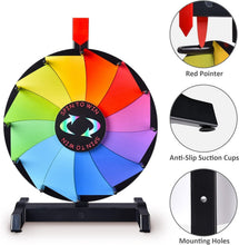 Load image into Gallery viewer, Heavy Duty 12" Spinning Prize Wheel - Wall Mounted &amp; Tabletop For Fun Events