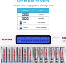 Load image into Gallery viewer, Lightweight 12-Battery Charger for Rechargeable AA/AAA With Easy LCD Monitoring