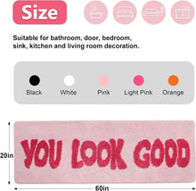 Load image into Gallery viewer, Trendy Plush Pink Bath Rug 20"x60", Super Absorbent with Non-Slip Safety Feature