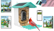 Load image into Gallery viewer, Eco-Friendly Smart Bird Feeder: AI Recognition &amp; Night Vision for 11,000 Species