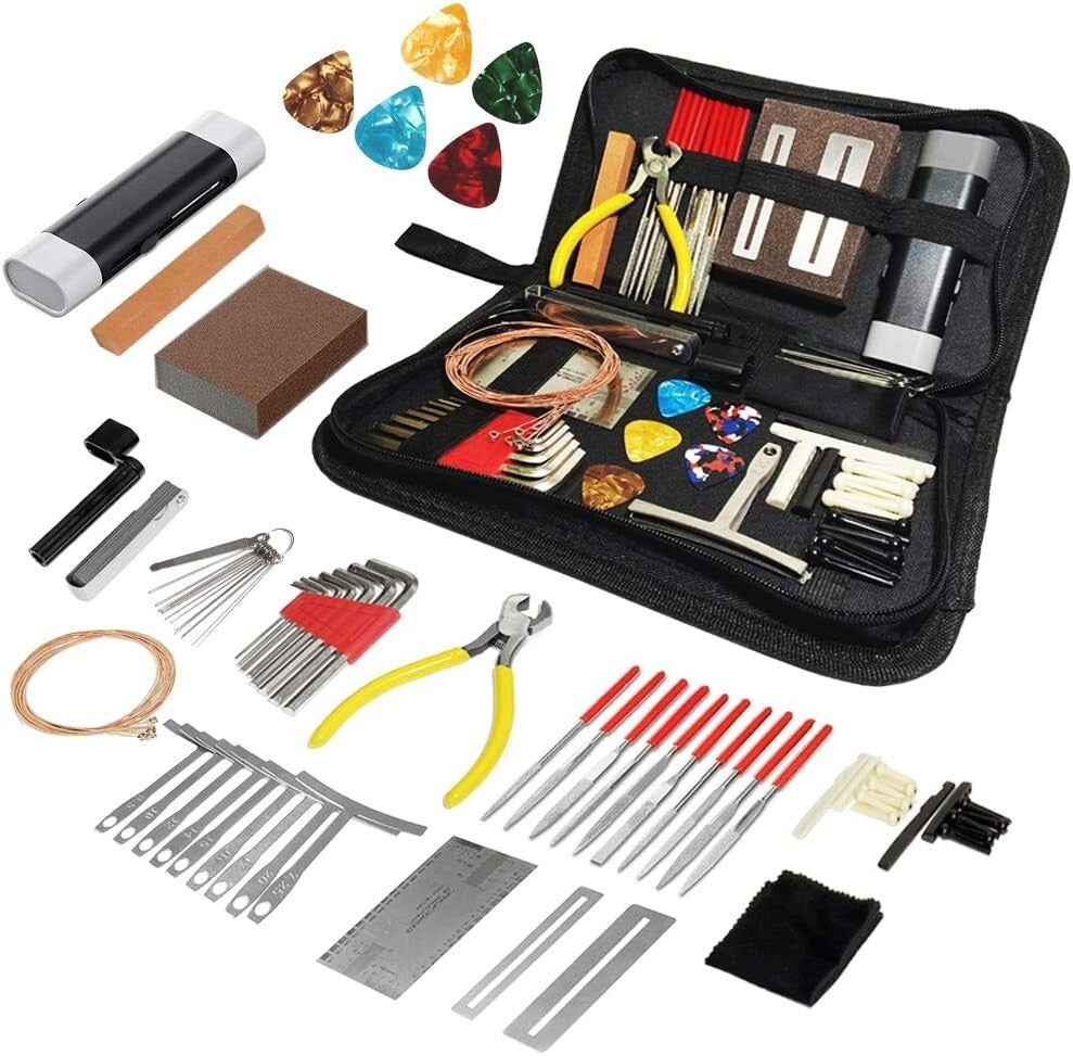 72-Piece Professional Guitar Tool Kit with Accessories - Perfect for Musicians