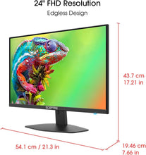 Load image into Gallery viewer, 24-Inch Full HD 100Hz Monitor - Immersive Edgeless Display with FreeSync &amp; Audio