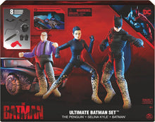 Load image into Gallery viewer, Light-Up Batmobile Set with Batman, Selina Kyle, and Penguin – Epic Playtime