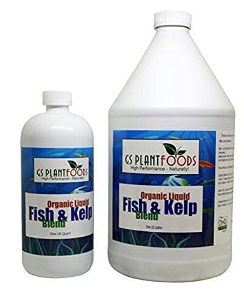 Organic Fish and Kelp Fertilizer - 1 Gallon Liquid for Healthy Plants & Soil
