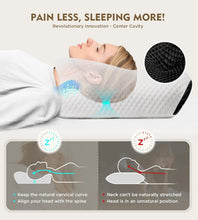 Load image into Gallery viewer, Adjustable Cervical Memory Foam Pillow for Neck Pain Relief &amp; Cooling Comfort