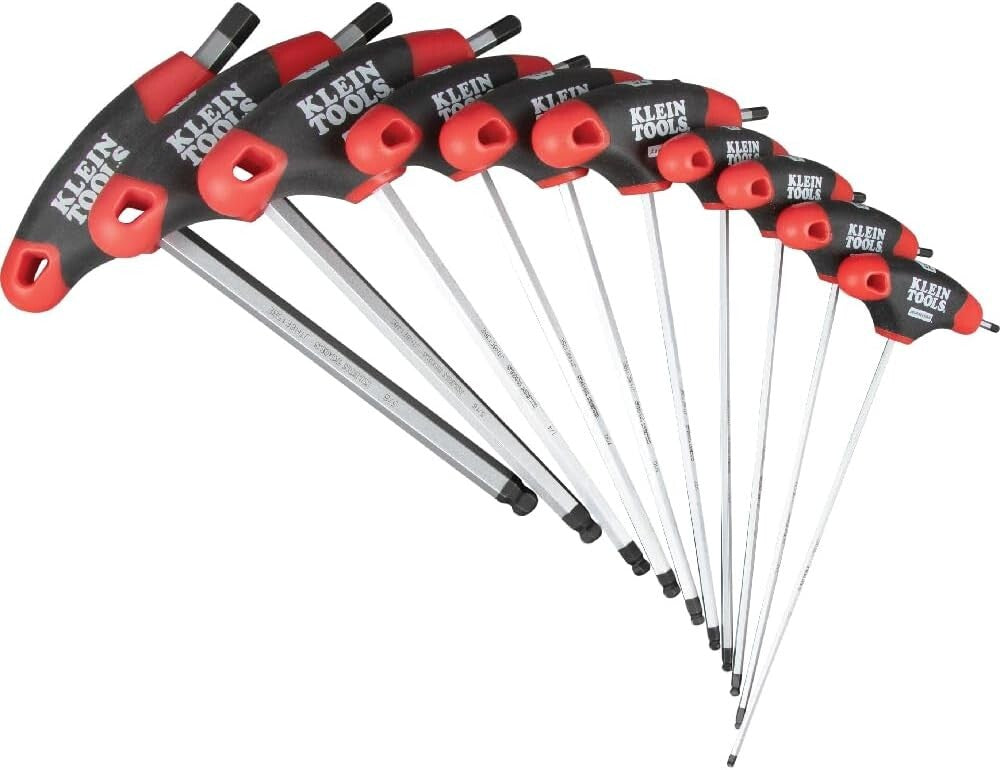 Alloy Steel Ball End Hex Key Set - 6-Inch Blades, 10-Piece Professional Kit
