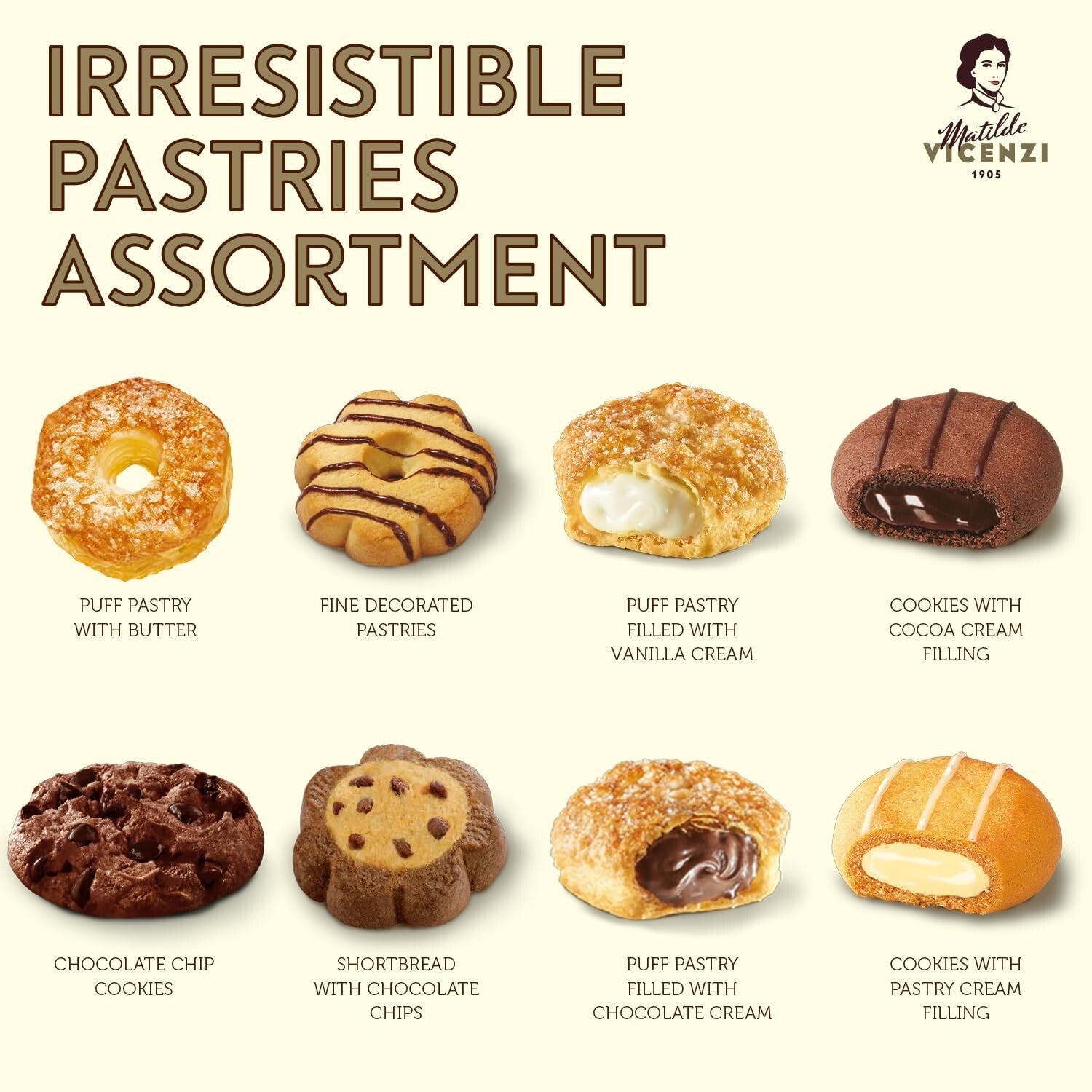 Authentic Italian Pastries in Gift Tin - Matilde Vicenzi Delicious Treats 32oz