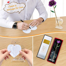 Load image into Gallery viewer, Forever Lasting 24K Gold-Plated Rose with Crystal Stand - Unique Gift Idea