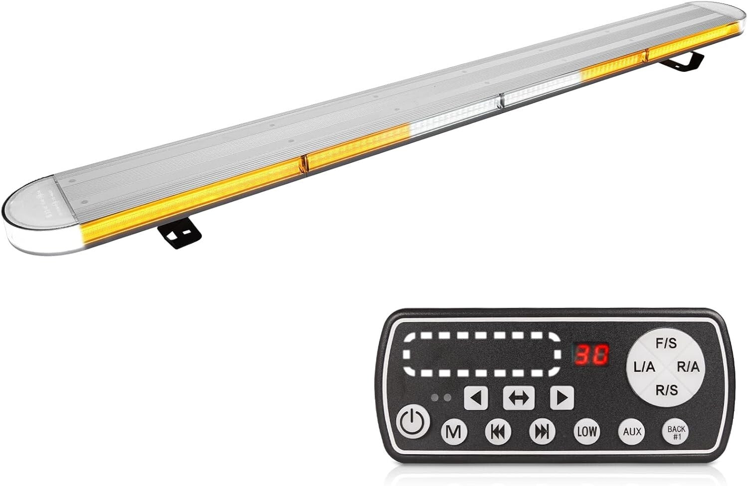 48" LED Emergency Strobe Light Bar with 29 Flash Modes - Waterproof & Durable
