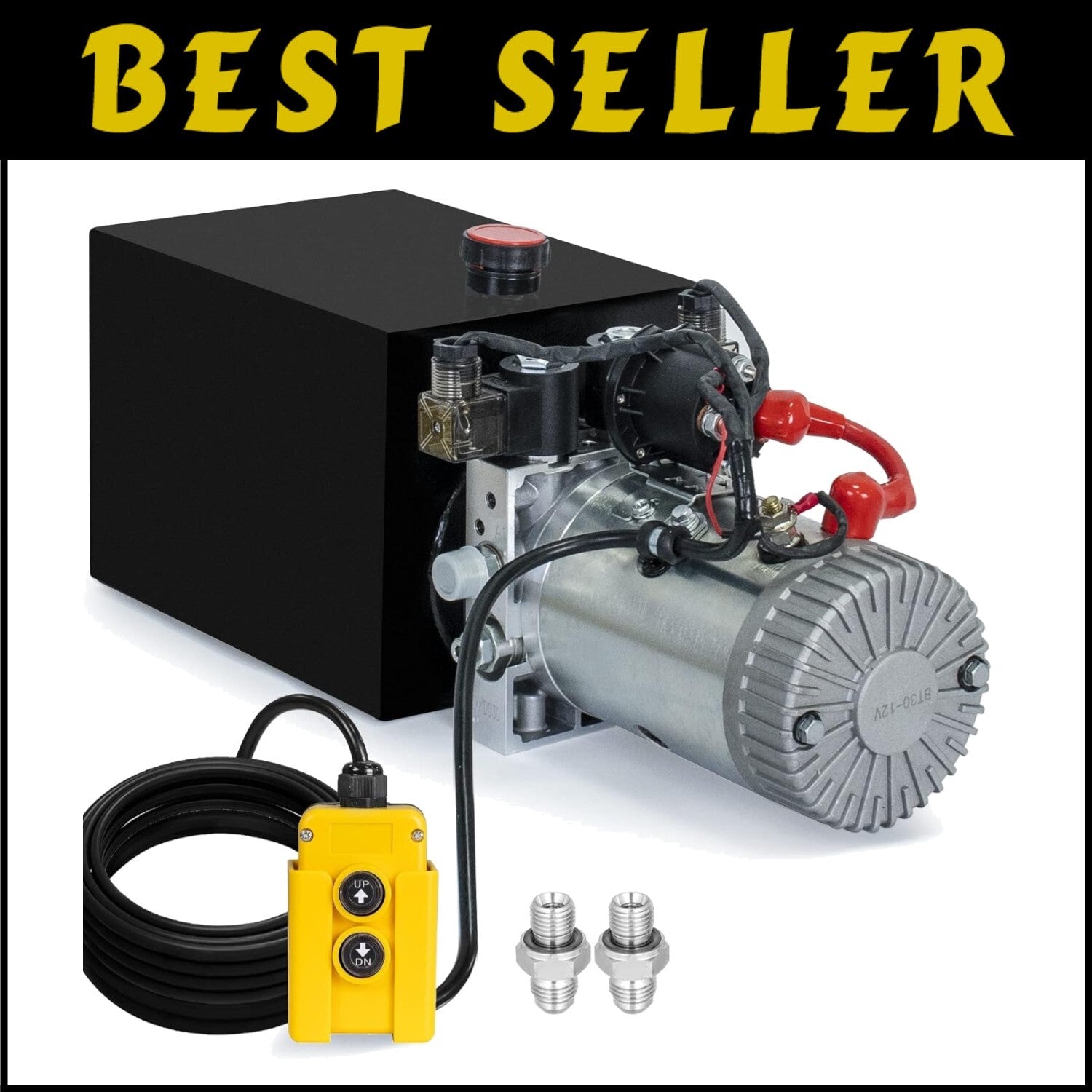 Powerful 12V Dump Trailer Hydraulic Pump with 8 Quart Capacity & Remote Control