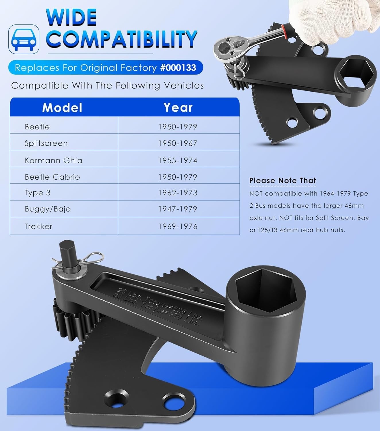 All-in-One Torque Tool for Volkswagen Beetle/Axle Nut – Hassle-Free Repairs