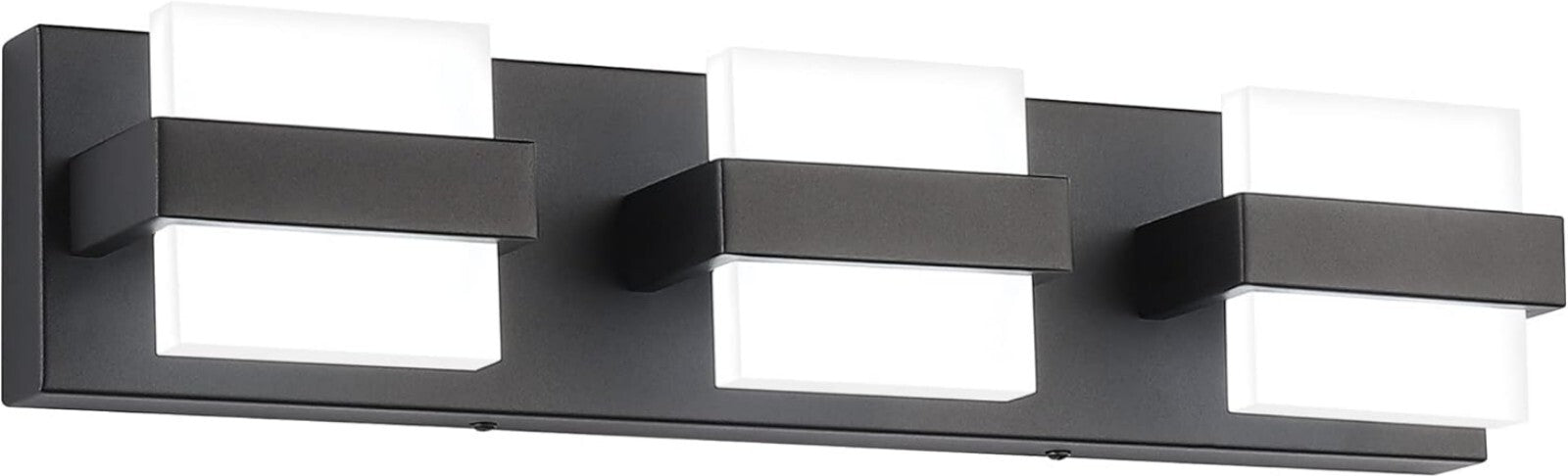 Durable 3-Light Black Vanity Light – Elegant LED Fixture for Various Settings