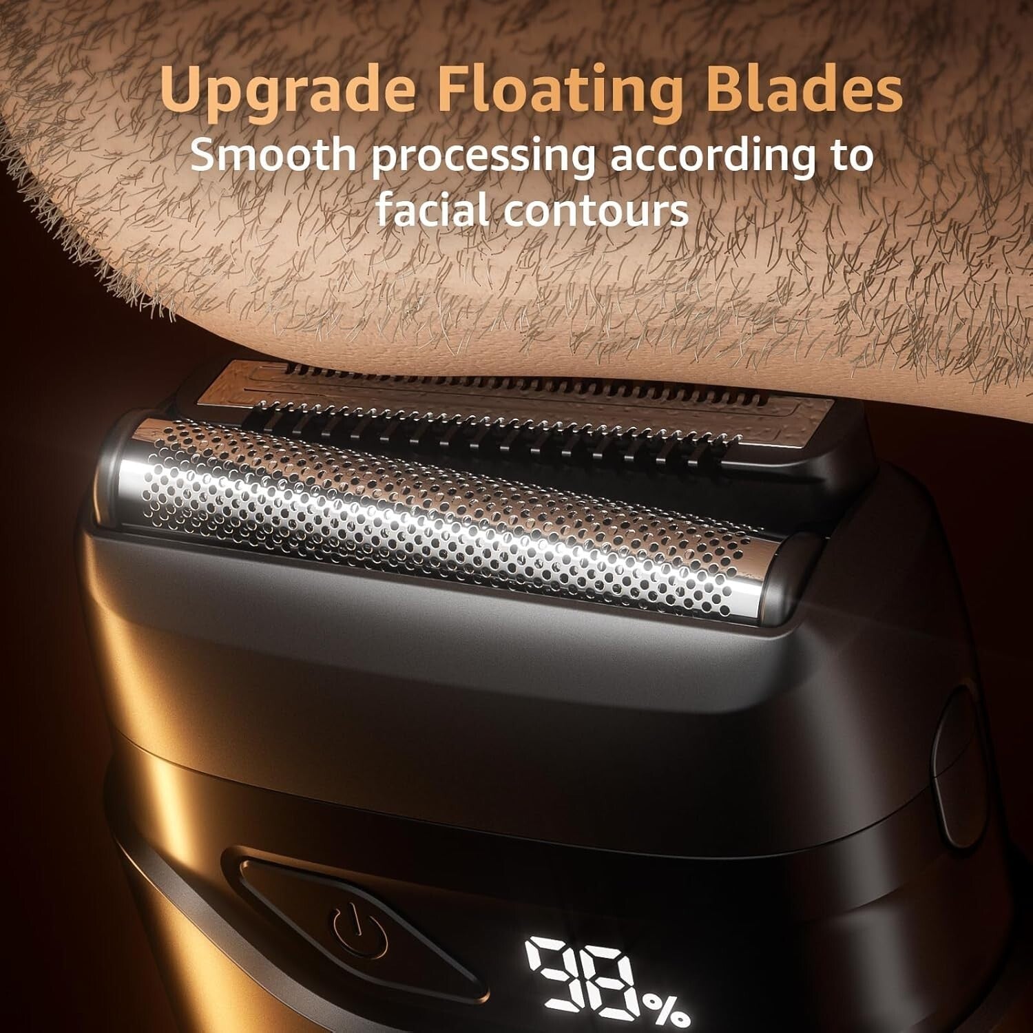 Men's Travel-Friendly Electric Foil Shaver with Smart Sensing Technology