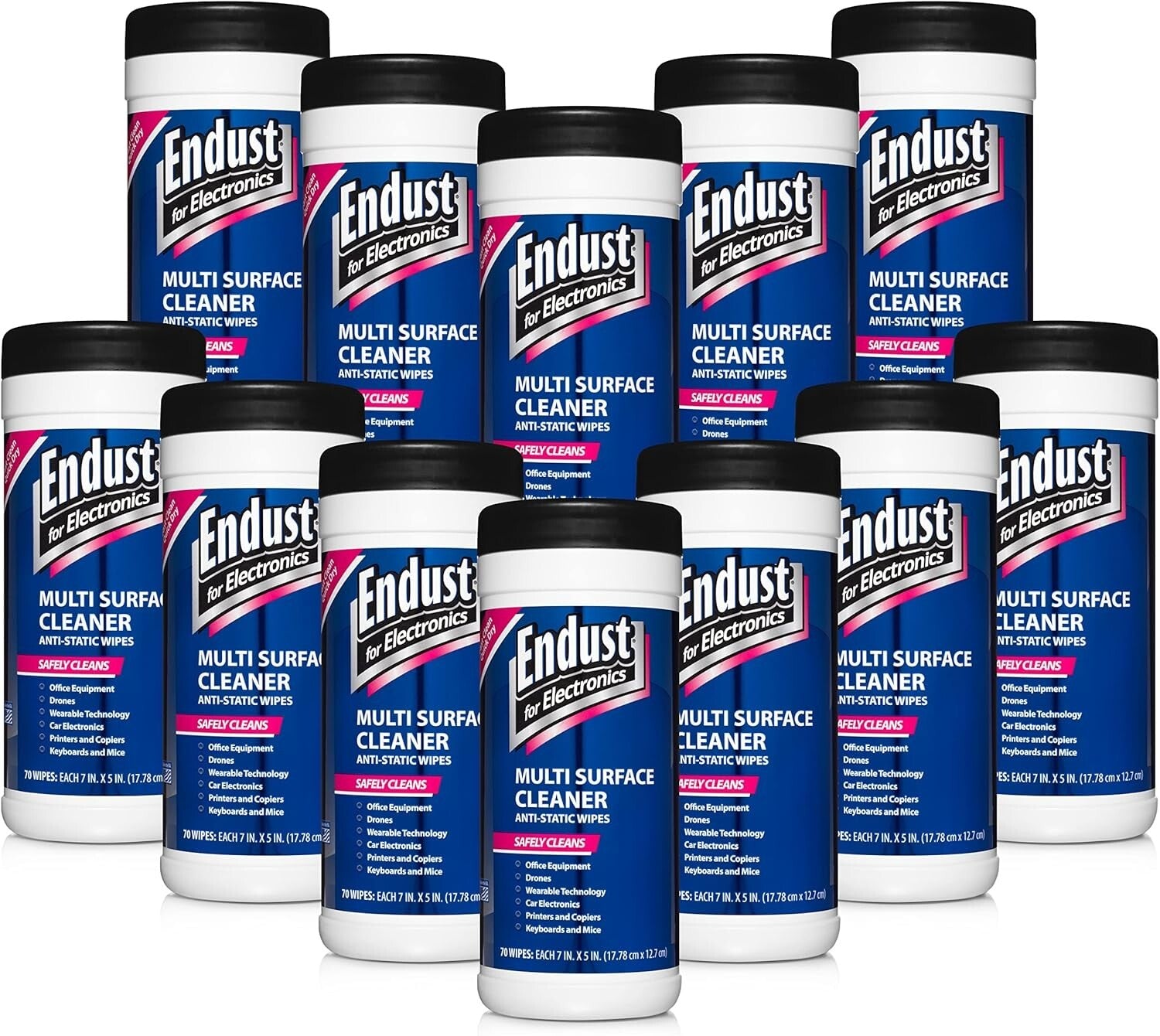 Anti-Static Electronics Cleaning Wipes - 70 Pre-Moistened Wipes - Non-Toxic