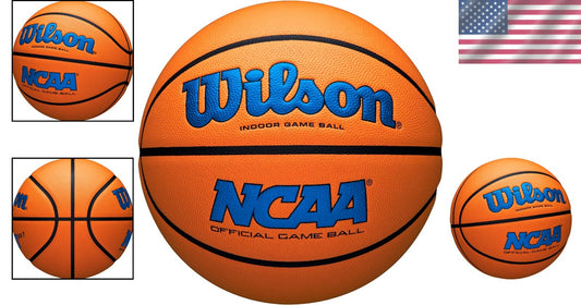 NCAA Official Indoor Basketball - Royal/Orange, Size 7, Unparalleled Performance