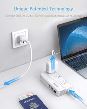 Load image into Gallery viewer, Multi-Universal 250W Travel Adapter &amp; Converter with 4 USB Ports - Safety Tested