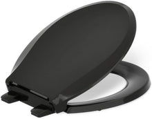 Load image into Gallery viewer, Sleek Black Toilet Seat with ReadyLatch for Effortless Cleaning &amp; Comfort