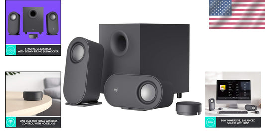 Immersive 80W Bluetooth Computer Speakers with Subwoofer & Wireless Control