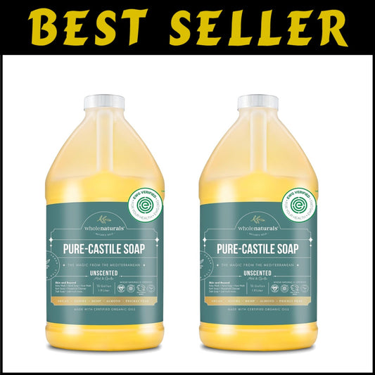 Concentrated 1 Gallon Unscented Castile Soap - Safe for Baby & All Skin Types