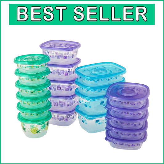 20-Pack Stackable Airtight Food Storage Containers - Clear Meal Prep Solution