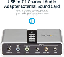 Load image into Gallery viewer, Easy-to-Install 7.1 USB Sound Card for Laptops and Desktops – High-Quality Sound