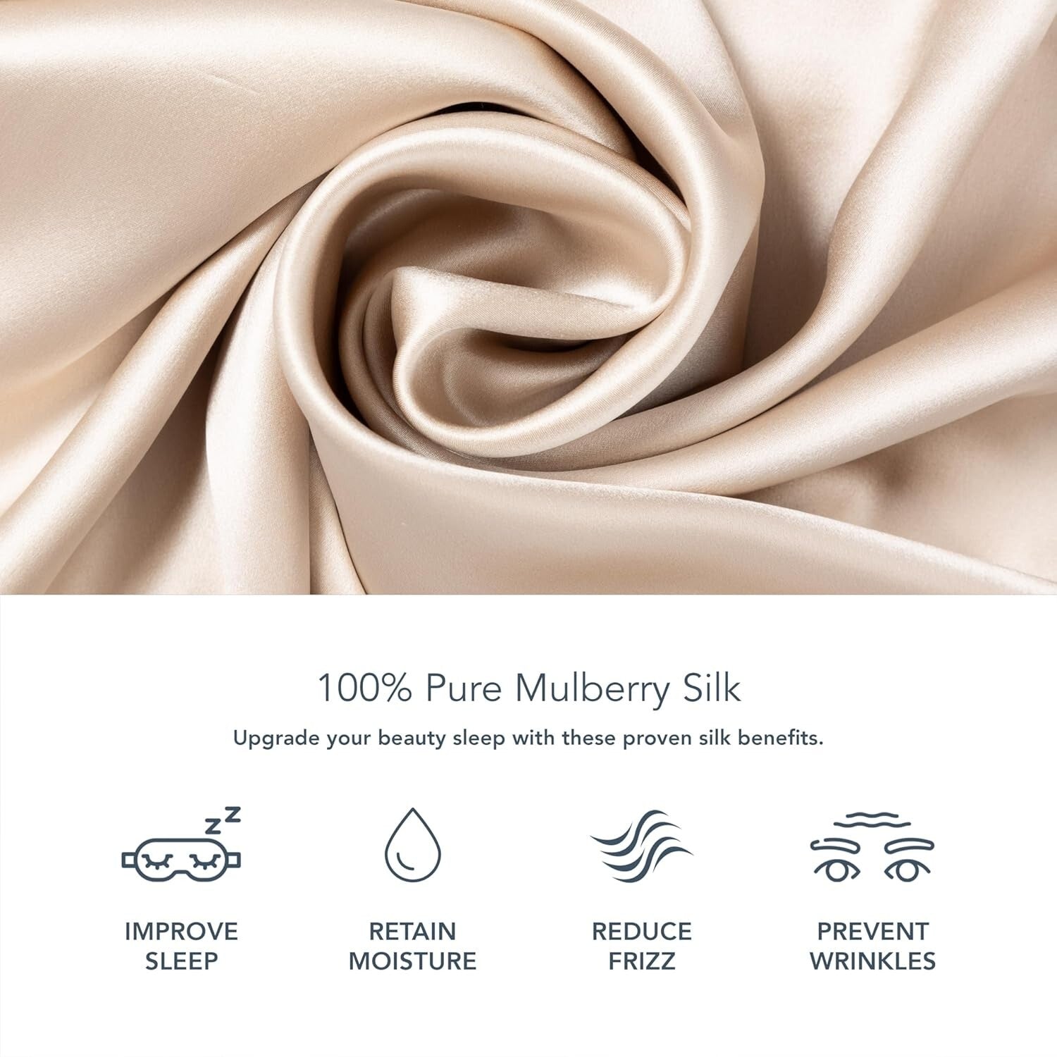 Good Housekeeping Approved 30mm Pure Silk Pillowcase Set in Taupe - King Size