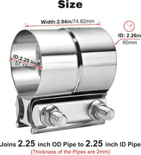 Load image into Gallery viewer, Professional 2.25'' Exhaust Clamp - 360 Degree Pressure Distribution Design