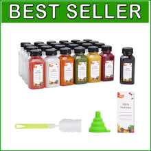 Load image into Gallery viewer, 8 oz Lightweight Clear Plastic Juice Bottles - Perfect for DIY Beverages