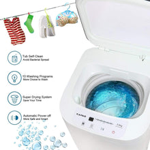 Load image into Gallery viewer, Energy-Efficient 2-in-1 Washer and Spin Dryer - Stainless Steel, 8 Wash Cycles