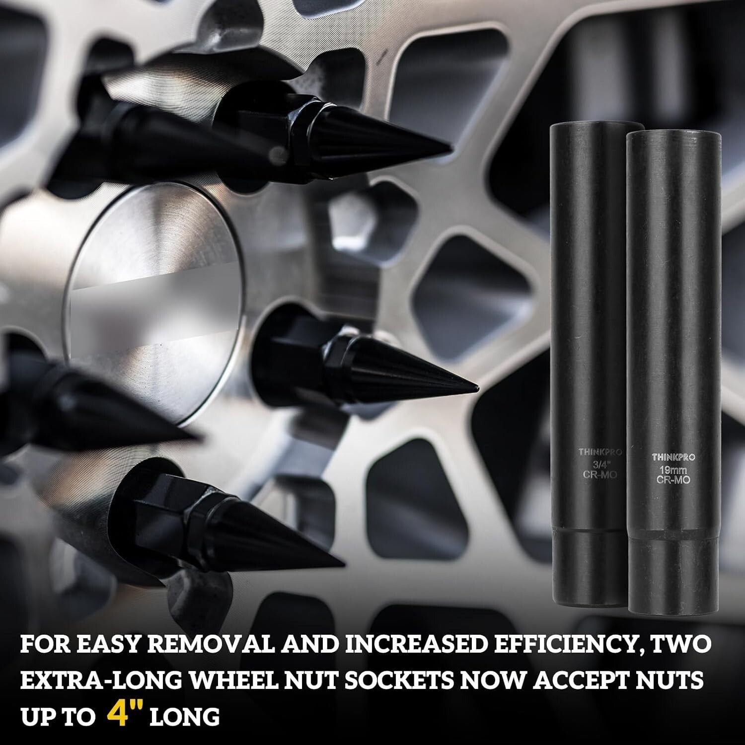 Versatile 10-Piece Lug Nut Extractor Kit - SAE & Metric Compatibility for Wheels