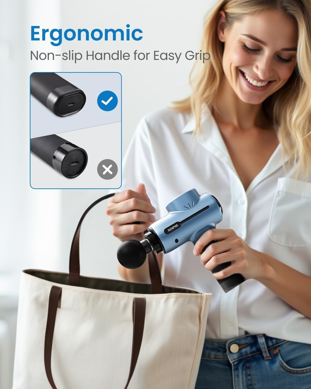 Athlete’s Choice: Compact Massage Gun with 5 Attachments for Total Body Relief