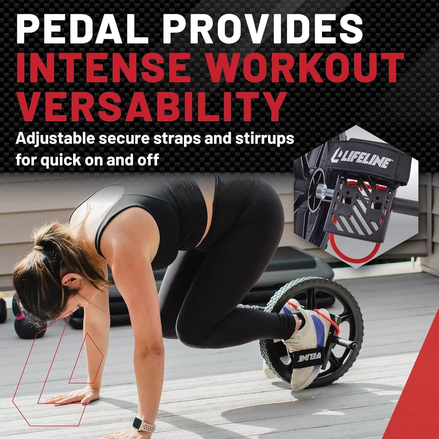 Full Body Functional Fitness Power Wheel - Strengthens Abs & All Muscle Groups