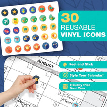 Load image into Gallery viewer, Expansive 2025 Undated Dry Erase Calendar - Ideal for Home, Office &amp; Classroom