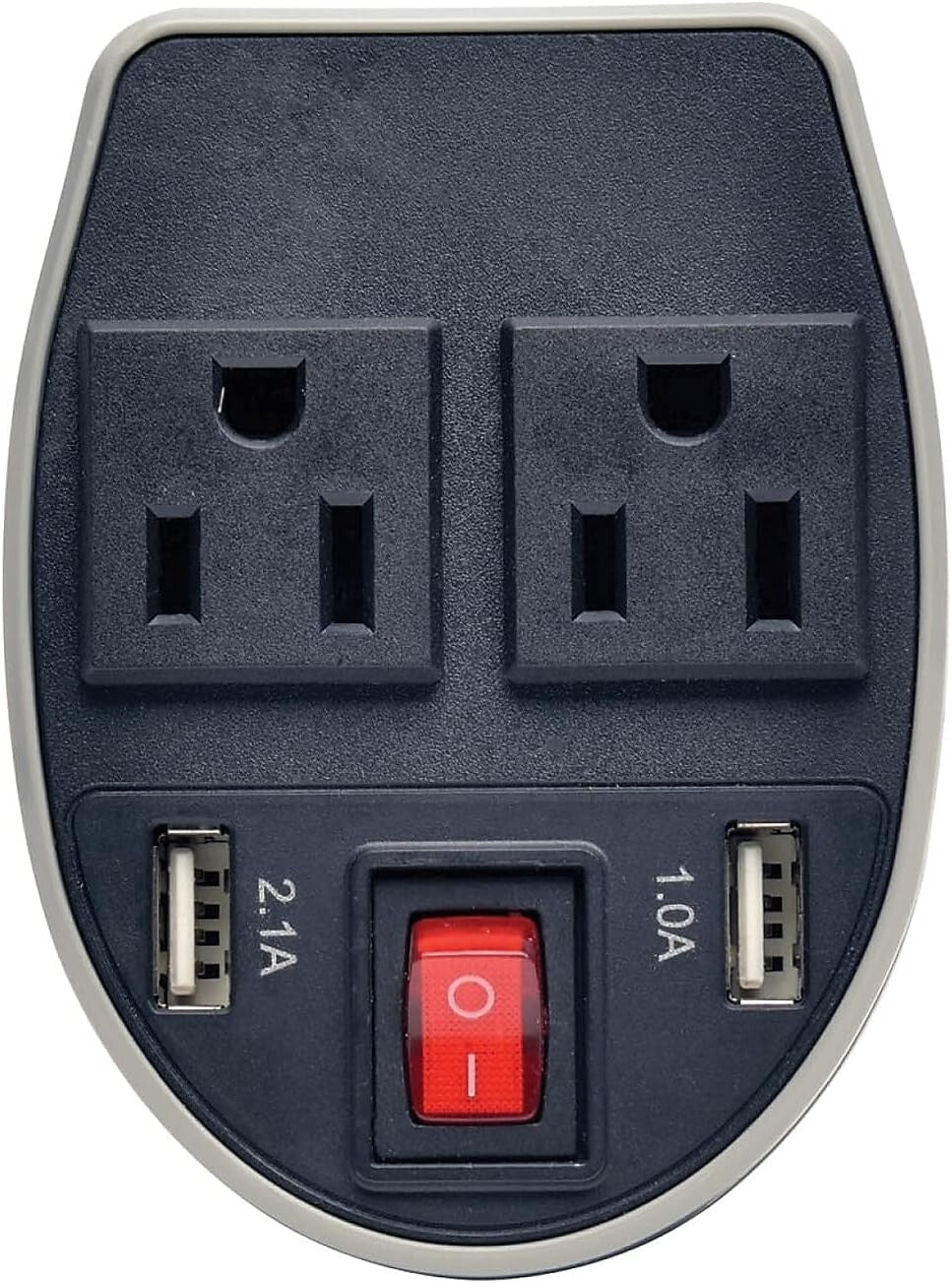 200W Car Power Inverter with Dual AC Outlets & USB Ports - Cup Holder Design