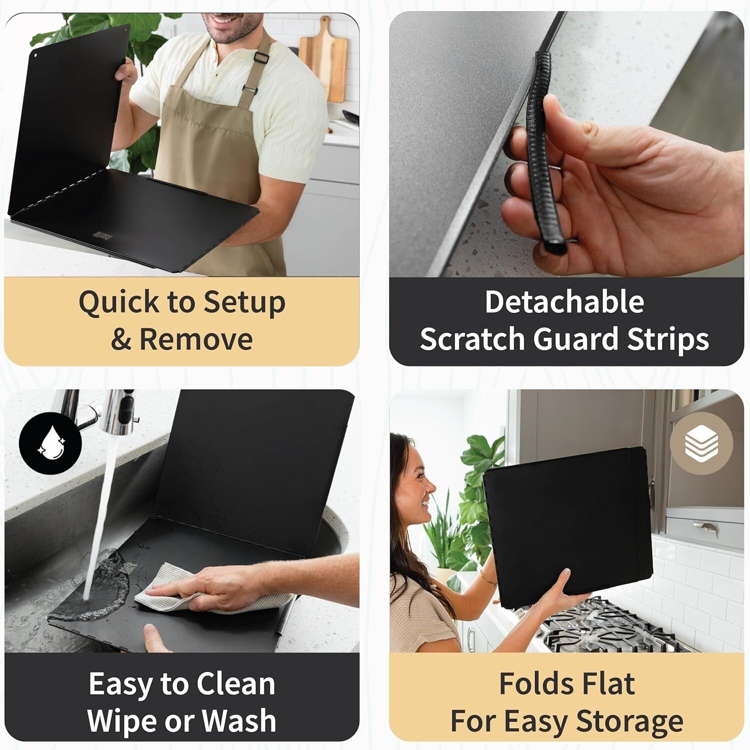 High-Quality Stainless Steel Frying Splash Guard + Spoon Rest - Holiday Gift