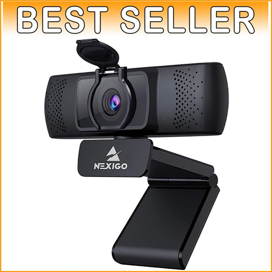 Full HD 1080P Webcam with Built-in Microphone & Auto Focus - For PC/Mac Use