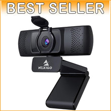 Load image into Gallery viewer, Full HD 1080P Webcam with Built-in Microphone &amp; Auto Focus - For PC/Mac Use